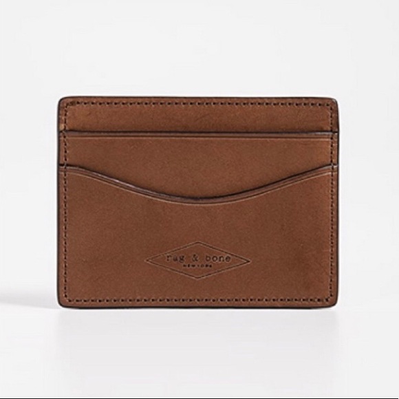 NIB Rag & Bone Hampshire Card Case Brown Leather Wallet for Men Boxed - Picture 2 of 6